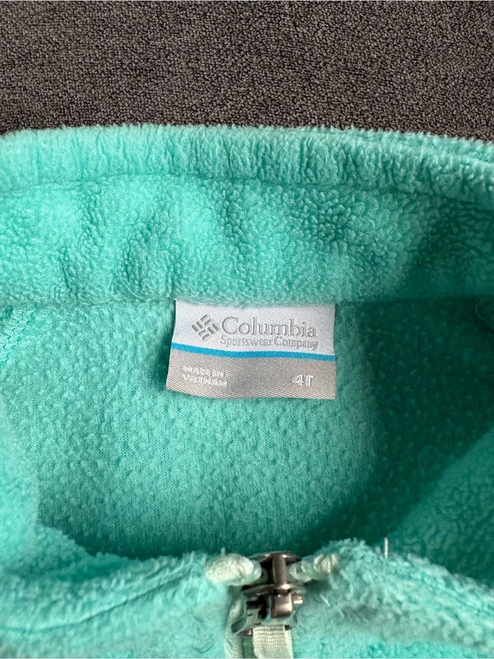 Columbia Girls Mint Green Full-Zip Fleece Jacket